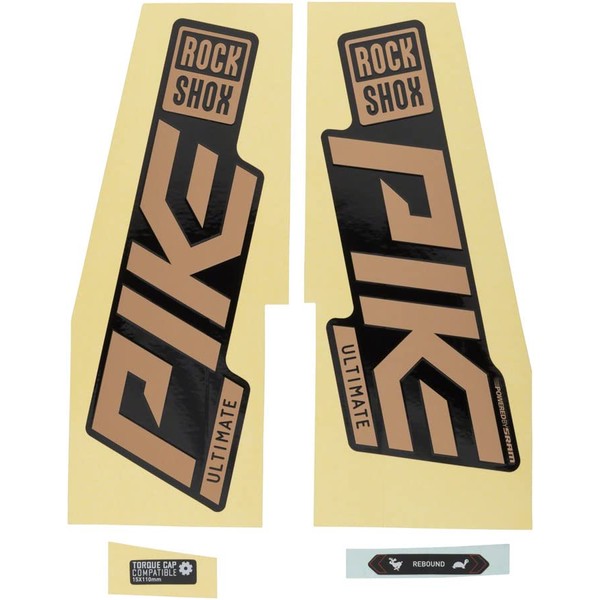 RockShox Fork Decal Kit - Pike Ultimate, 27.5"/29", Matte Copper Foil/High Gloss Black
