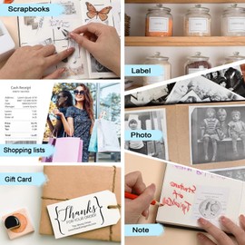 UOEPOWA Mini Printer, Bluetooth Sticker Printer with 6 Rolls Paper & Colored Pens, Portable Thermal Printer Sticker Maker with Multi Templates for Organization, Crafts, Study,Compatible Phone & Tablet