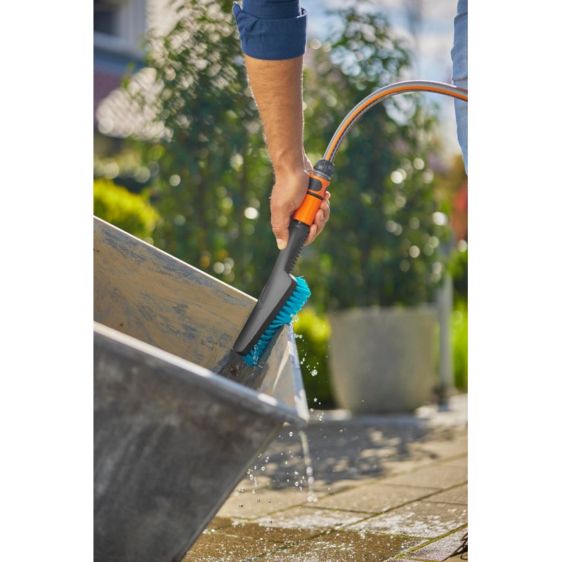 Gardena Cleansystem S Hard Hand Brush: Cleaning Brush with Hose