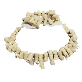 Natural White Branch Coral Beads 3 Strand Versatile Bracelet Necklace One of a Kind
