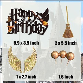 GallaRato - 16 piezas de suministros para fiesta de mago, mago, decoración de tartas de cumpleaños, mago, decoración para tartas