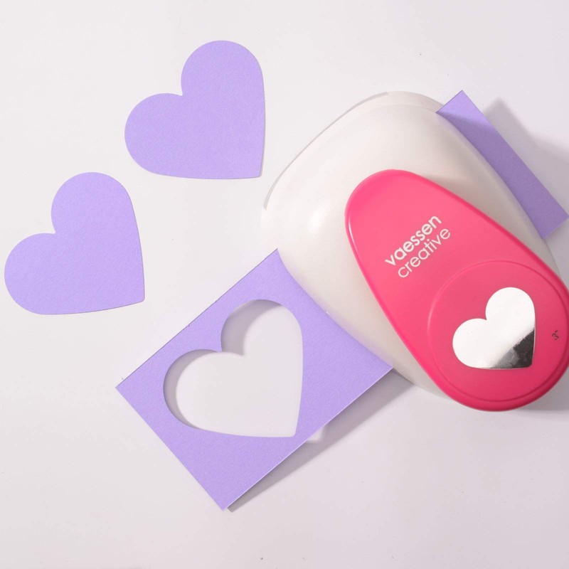 Vaessen Creative Craft Paper Punch Heart Motive Puncher, Multi-Colour, 73.3