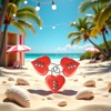 3Pcs Red Mini Heart Password Lock Small Metal Heart Shaped