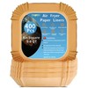 400 PCS 8 Inch Air Fryer Liners Paper Disposable Square,
