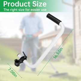 Weed Eater Handle Extension Ergonomic Weed Eater Attachments Weedeater Handle with Bracket Clamp for Yard Trimming Lawn Care Landscaping Universal Weedeater Handle