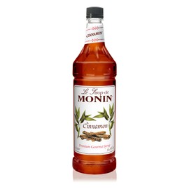 Monin - Cinnamon Syrup, Sweet and Spicy Taste of Cinnamon, Versatile Flavor, Natural Flavors, Great for Coffees, Cocoas, Ciders, and Cocktails, Non-GMO, Gluten-Free (1 Liter)