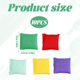 Eophmi Bean Bags Kids Throwing, 10pcs, Random Color, Fabric, Bean Bag Toss Game, Target Tossing Game