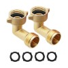 Sicilamiu 2Pcs 90 Degree Garden Hose Elbow, 3/4" Solid Brass