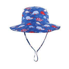 Magracy Toddler Kids UPF 50+ Bucket Sun Hat Wide Brim Sun Protection Hats for Baby Boys Girls Adjustable Foldable L