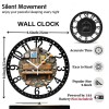 25cm Industrial Loft-Style Iron Wall Clock with Visible Weld Seam