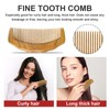 Wooden Comb for Women, Handmade Natural Green Sandalwood Fine Tooth