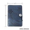 Modern Artisans Hokusai Wave American-Made Embossed Leather Writing Journal Cover,