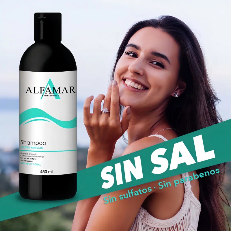 Shampoo Neutro Perfecto Alfamar Sin Sal Para Limpieza Profunda Y