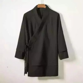 개량 생활 절복 남자저고리 저고리 남성 한복 [I. 진한 파란색 중간 가운] Improved Living Jeogori Men's Hanbok [I. Dark Blue Medium Gown]