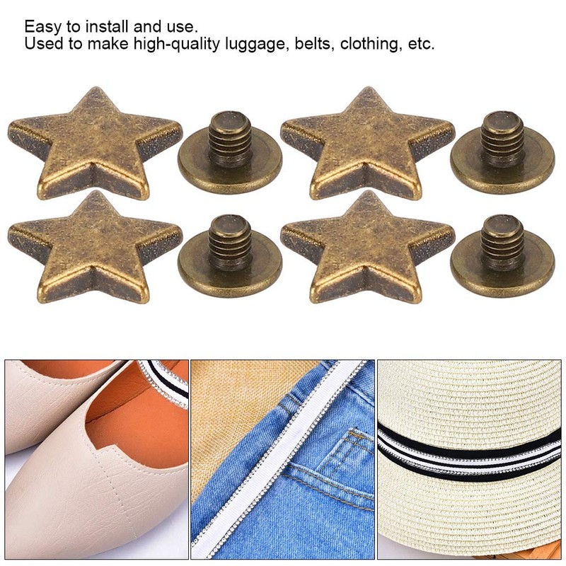50 Sets of Star Rivets Star Shaped Rivets with Spikes