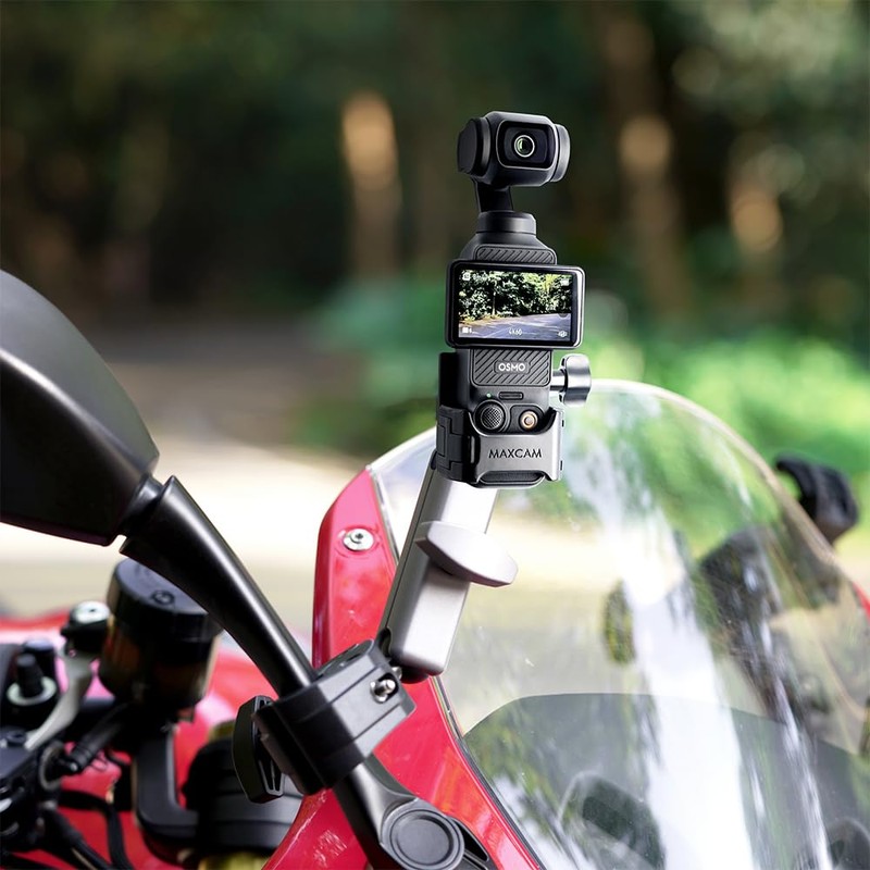 MAXCAM Aluminium Alloy Motorcycle Riding Bracket Clip Compatible with DJI
