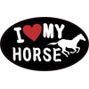 StickerTalk Oval I Love My Horse Vinyl Sticker, 5 inches