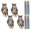 Lifreer Bird Scarers for Gardens, 4PCS Owl Shape Reflective Deterrents