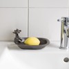Moritz Soap Dish as Washbasin Made of Polyresin in Dark