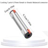 QIANRENON Locking 6.35mm Female to Female Stereo Adapter Extender Socket