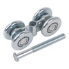 Mxfans Steel Sliding Track Roller Hanging Barn Door Rail Trolley