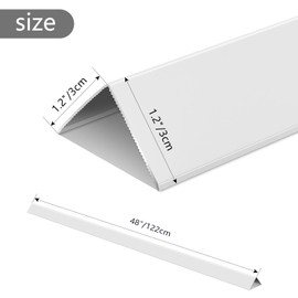 Aluminium Alloy Metal Corner Guards 10 Pcs Wall Corner Protector 1.2" x 1.2" x 48" Wall Corner Protection Decoration White Pack of 10 Corner Guards 20 Ga/1 mm Thickness