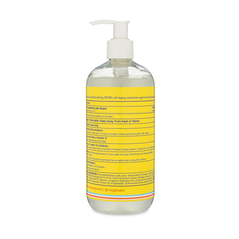 Megababe Squeaky Clean Hand Sanitizer Pump 16oz