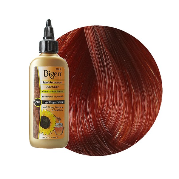 Bigen Semi Permanent Hair Color, Light Copper Brown, 1 Count, 3 Fl Oz (Pack of 1)