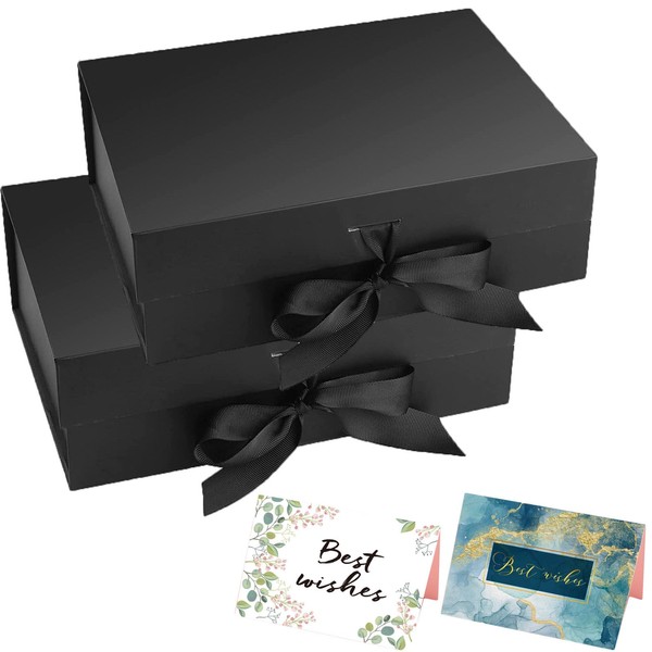 2pcs Present Gift Boxes with Lid, 26 x 19 x