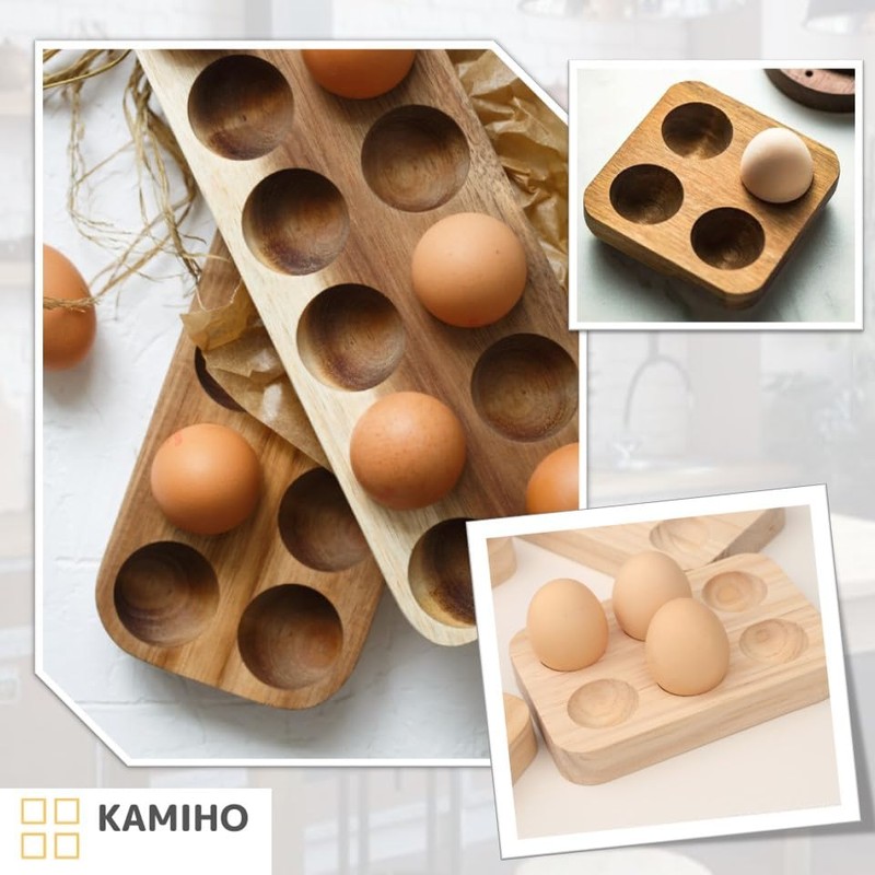 KAMIHO Egg Case, Egg Holder, Boiled Egg, Boiled Egg (4