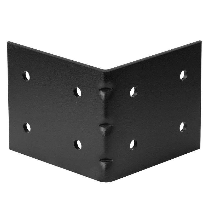 eoere 4 PCS 6" x 6" x 5" Black Steel