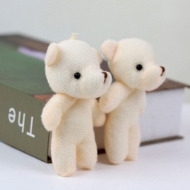 ABOOFAN 12pcs Mini Bear Plush Toys Miniature Bear Dolls Tiny Stuffed Animal Bear Soft Bear Key Chain Pendants Bag Hanging Animals for Birthday Wedding Party Decorations