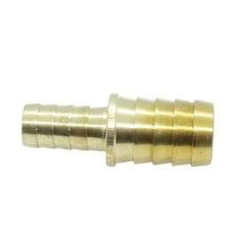 CDQBWKJGFJ 1 Pcs Brass Hose Barb Reducer Fitting,3/4" to 1/2" Barb Hose ID, Reducing Hose Barb Splicer Tubing Hose Adapter/Coupler,for Water/Fuel/Air