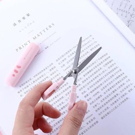 Pink Kawaii Cat Paw Scissors Mini Portable Cute Stationery Scissors Stainless Steel Multifunctional Office Novelty Folding Art Scissors Nice Design，Paper Trimmers and Cutting Mats