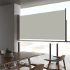 Cream Patio Retractable Side Awning 31.5x118.1 Inch Wall Mounted Manual