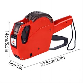 Price Tagger Kit, 1 Set Price Tag Gun with 5000 Blank White Labels & 3 Ink Refills, Label Maker for Office, Retail, Garage, Moving:_Red_one-size