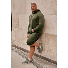 BadRhino Mens Big & Tall Jogger Shorts Green, Khaki