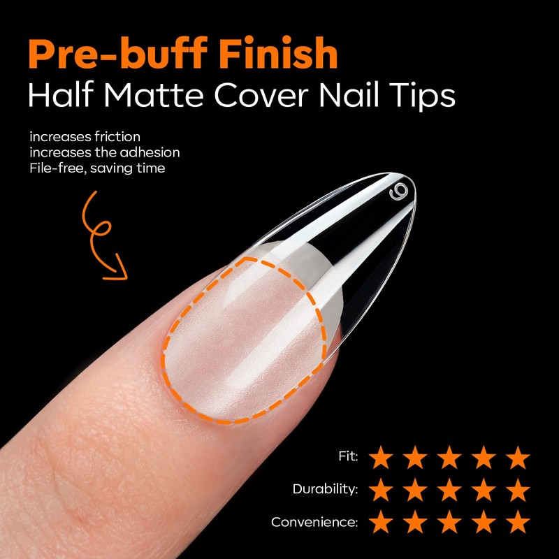 Modelones Nail Tips, 216 Pieces, Full Cover Nail Tips Set,