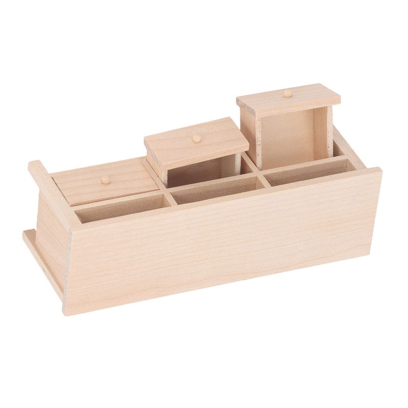 Miniature TV Cabinet Simulation Drawers Design Decorative Wooden Furniture Model