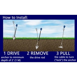 American Earth Anchors 3-ft Steel Drive Rod for 3" Bullets and 3" Steel arrowheads