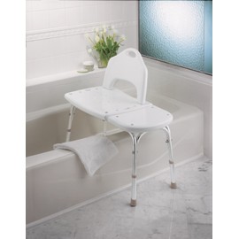 Moen DN7065 Home Care 33.25-Inch W x 19.25-Inch D Adjustable Height Bath Safety Shower Transfer Bench Glacier