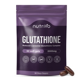 Liposomal Glutathione Supplement - 2000mg Complex Per Serving With Vitamin C, Collagen, Hyaluronic Acid & Phosphatidyl Choline | 60 Softgels - 1 Month Supply | Non-GMO & Third-Party Tested