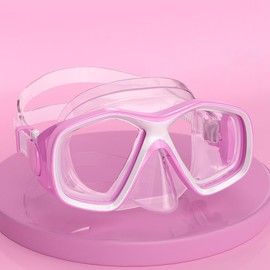 COOLOO Children's Diving Goggles with 3D Nose Mask Snorkel Mask Children for Boys Girls Anti-Fog UV Protection Waterproof 180° Panorama HD for Children 4-16 Years