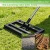 Lawn Leveling Rake 17"x10" for Soil, Gravel Leveling Tool Heavy