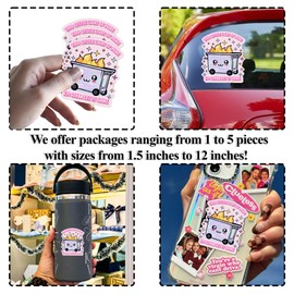 Set 3PCS 2 Inches - This Little Light of Mine Im Gonna Let It Shine Sticker Cute Dumpster Fire Funny Meme 2" Waterproof Vinyl Decal for Water Bottles Tumbler Laptop Car Kindle - Gift for Kid Girl Boy