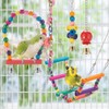 Bird Parakeet Toys,11 Pcs Swing Hanging Standing Chewing Toy Hammock