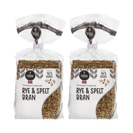 Sigdal Bakeri Rye & Spelt Norwegian Crispbread | All Natural, Non GMO, Vegan, Sugar Free, High Fiber, Low Carbs, High Protein, Wholegrain Snack Crackers With Up To 46% Seeds (Pack of 2)