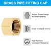 PATIKIL 3/8" NPT Female Brass Pipe Fitting Cap Set, 30Pcs