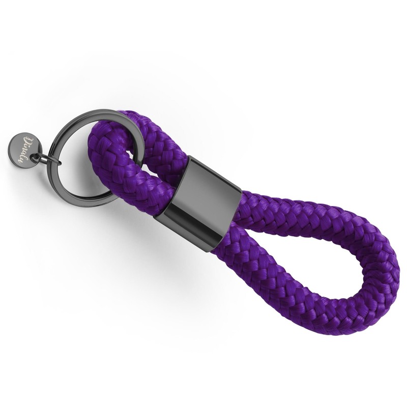 Dinalu Key Pendant Made of Sailing Rope with Black Metal,