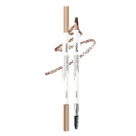 Novo Dual-Ended Waterproof Eyebrow Pencil - Angled Tip for Hair-like Strokes & Precise Shaping, Built-in Spiral Brush, Smudge-Proof, Long-Lasting Brow Pen for Defined, Natural Brows